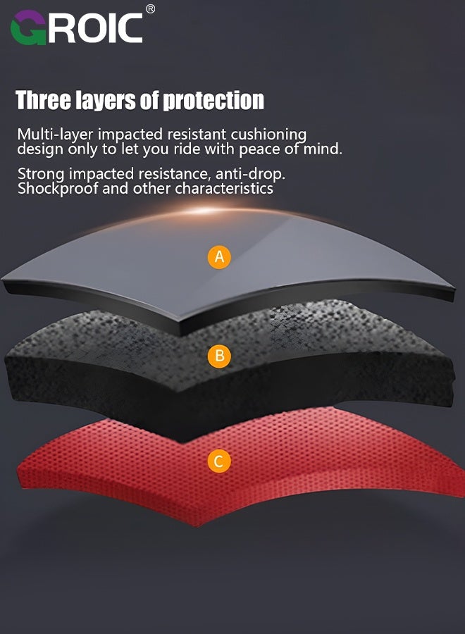GROIC Bicycle Helmet, Gradient Red Cycling Helmet and Black Gloves Set, Lightweight Comfort Adjustable Mountain Bike Helmet for Adults,  Breathable Ventilation for Commuting, Road Cycling, Adjustable in Size - Image 4